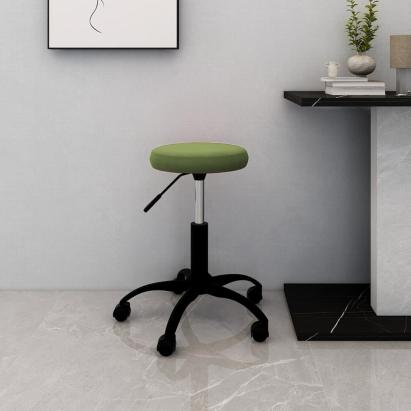 Scaun de birou pivotant, verde deschis, catifea GartenMobel Dekor