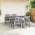 Scaune de grădină  4 pcs Gri deschis 65.5x55.5x88 cm HDPE GartenMobel Dekor