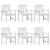 Scaune de Dining  6 pcs Alb 65.5x55.5x88 cm HDPE GartenMobel Dekor