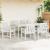 Scaune de Dining  6 pcs Alb 65.5x55.5x88 cm HDPE GartenMobel Dekor