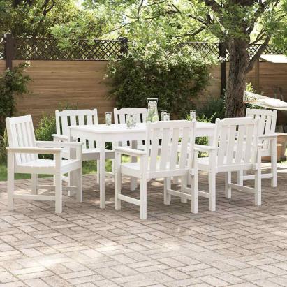 Scaune de Dining  6 pcs Alb 65.5x55.5x88 cm HDPE GartenMobel Dekor