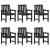 Scaune de Masă pentru Grădină  6 pcs Negre 65,5x55,5x88 cm HDPE GartenMobel Dekor