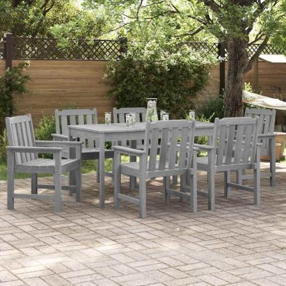Scaune de grădină  6 pcs Gri deschis 65.5x55.5x88 cm HDPE GartenMobel Dekor