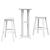 Set de Bar  3 Piese Alb HDPE GartenMobel Dekor