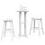 Set de Bar  3 Piese Alb HDPE GartenMobel Dekor