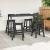 Scaune de Bar  6 pcs Negru HDPE GartenMobel Dekor