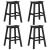 Scaune de Bar  6 pcs Negru HDPE GartenMobel Dekor