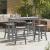Scaune de Bar  6 buc Gri deschis HDPE GartenMobel Dekor