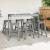 Scaune de Bar  9 pcs Gri deschis HDPE GartenMobel Dekor