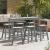 Scaune de Bar  9 pcs Gri deschis HDPE GartenMobel Dekor