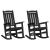 Scaune Balansoare  2 buc Negru 70x92x107.5 cm HDPE GartenMobel Dekor