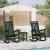 Scaune Balansoare  2 buc Negru 70x92x107.5 cm HDPE GartenMobel Dekor