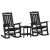 Set lounge grădină  3 piese Negru HDPE GartenMobel Dekor