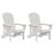 Scaune Adirondack 2 pcs Alb 74x82x90 cm HDPE GartenMobel Dekor