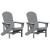 Scaune Adirondack 2 pcs Gri Deschis 74x82x90 cm HDPE GartenMobel Dekor