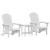 Set lounge grădină 3 piese  Alb HDPE GartenMobel Dekor