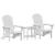 Set lounge grădină 3 piese  Alb HDPE GartenMobel Dekor