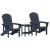 Set Lounge Grădină  3 Piese Bleumarin HDPE GartenMobel Dekor