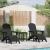 Scaune Adirondack  cu suporturi pentru picioare 2 buc Negru HDPE GartenMobel Dekor