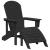 Scaune Adirondack  cu suporturi pentru picioare 2 buc Negru HDPE GartenMobel Dekor