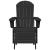 Scaune Adirondack  cu suporturi pentru picioare 2 buc Negru HDPE GartenMobel Dekor