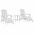 Set lounge pentru grădină 3 piese alb HDPE GartenMobel Dekor