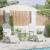 Set lounge pentru grădină 3 piese alb HDPE GartenMobel Dekor