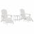 Set lounge pentru grădină 3 piese alb HDPE GartenMobel Dekor