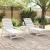 Șezlonguri 2 buc Albe 162x53x98.5 cm HDPE GartenMobel Dekor