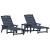 Set Lounge 3 Piese  Bleumarin HDPE GartenMobel Dekor
