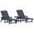 Set Lounge 3 Piese  Bleumarin HDPE GartenMobel Dekor
