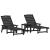 Set de lounge de grădină  3 piese - Negru HDPE GartenMobel Dekor