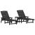 Set de lounge de grădină  3 piese - Negru HDPE GartenMobel Dekor
