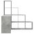 Birou de colț cu raft cu depozitare Gri beton 101.5 x 149.5 x 149.5 cm GartenMobel Dekor