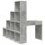 Birou de colț cu raft cu depozitare Gri beton 101.5 x 149.5 x 149.5 cm GartenMobel Dekor