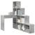 Birou de colț cu raft cu depozitare Gri beton 101.5 x 149.5 x 149.5 cm GartenMobel Dekor