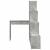 Birou de colț cu raft cu depozitare Gri beton 101.5 x 149.5 x 149.5 cm GartenMobel Dekor