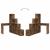 Birou de colț cu raft Stejar afumat 101.5 x 149.5 x 149.5 cm GartenMobel Dekor