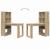 Birou cu raft cu depozitare Stejar sonoma 122 x 67 x 145 cm GartenMobel Dekor