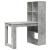 Birou cu raft cu depozitare Gri din beton 122 x 67 x 145 cm GartenMobel Dekor