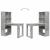 Birou cu raft cu depozitare Gri din beton 122 x 67 x 145 cm GartenMobel Dekor