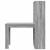Birou cu raft cu depozitare Gri Sonoma 122 x 67 x 145 cm GartenMobel Dekor