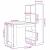 Birou cu raft cu depozitare Lemn Vechi 122 x 67 x 145 cm GartenMobel Dekor