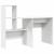Birou cu sertar cu raft cu depozitare Alb 131.5 x 50 x 106.5 cm Lemn compozit GartenMobel Dekor