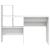 Birou cu sertar cu raft cu depozitare Alb 131.5 x 50 x 106.5 cm Lemn compozit GartenMobel Dekor