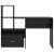 Birou Stejar negru 131.5 x 50 x 106.5 cm Lemn compozit GartenMobel Dekor