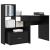 Birou Stejar negru 131.5 x 50 x 106.5 cm Lemn compozit GartenMobel Dekor