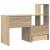 Birou Stejar sonoma 131.5 x 50 x 106.5 cm Lemn compozit GartenMobel Dekor