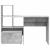 Birou cu sertar cu raft Gri beton 131.5 x 50 x 106.5 cm Lemn compozit GartenMobel Dekor
