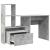 Birou cu sertar cu raft Gri beton 131.5 x 50 x 106.5 cm Lemn compozit GartenMobel Dekor